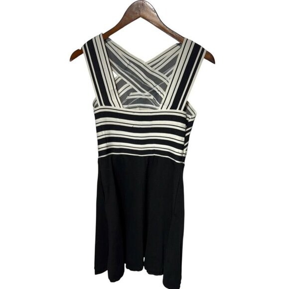 Maeve Sleeveless Minidress Black/White Size 6 - Picture 2 of 8